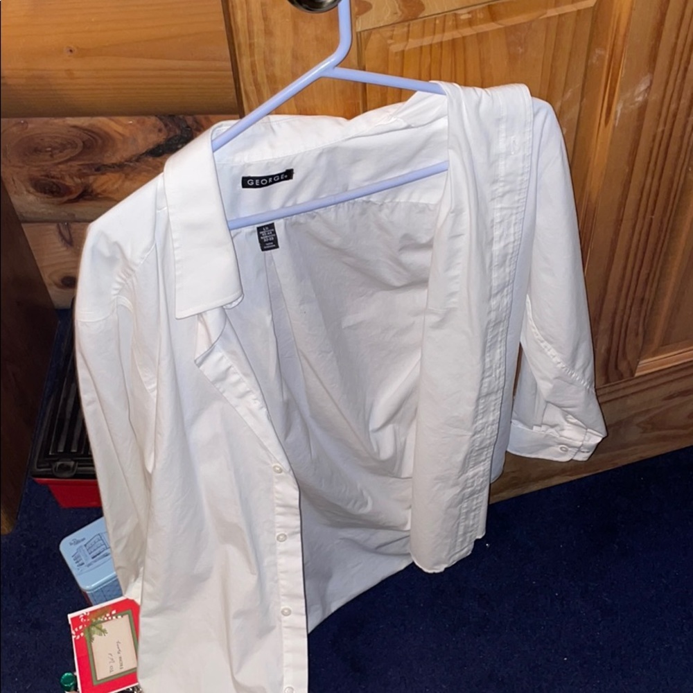 Youth large white dress shirt
